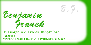 benjamin franek business card